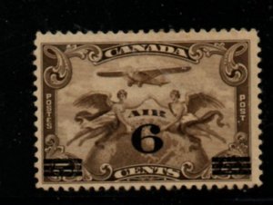 Canada Sc C3 1932 6 c surcharge on 5c airmail stamp mint