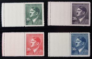 GERMANY THIRD 3rd REICH BOHEMIA OCC. HITLER HIGH VALUE STAMPS 1942 MNH