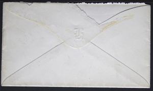 US Cover -  Fancy Cancel Circular Caret NY Civil War Era   S1150