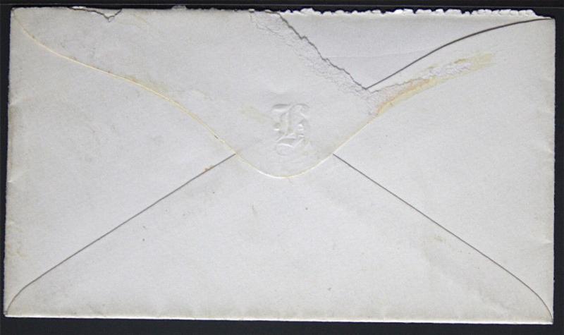 US Cover -  Fancy Cancel Circular Caret NY Civil War Era   S1150