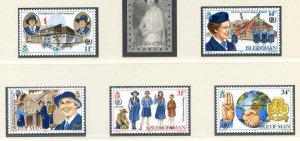 1985 Isle of Man SG281/SG285 Girl Guide Set Unmounted Mint