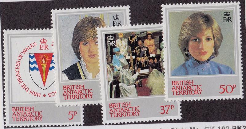 BRITISH ANTARCTIC TERRITORY MNH Scott # 92-95 Princess Di (4 Stamps) -1 (2)