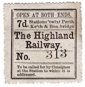 (I.B) The Highland Railway : Newspaper Parcel 7d