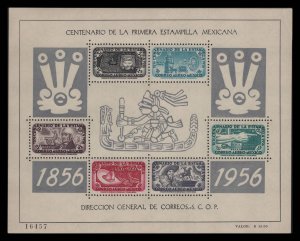 Mexico Scott #C234a MNH OG Centenary  Of Mexico First Postage Stamps S/S Sheet