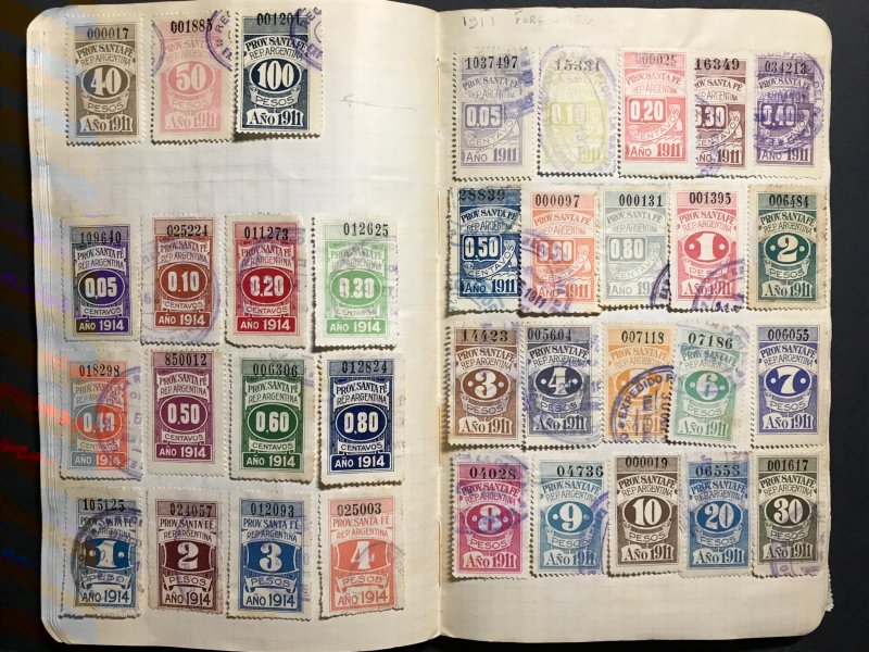 Argentina Revenue Stamps Mint/Used 1884-1912 (1100 Stamps)