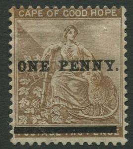 Cape of Good Hope - Scott 58 -Overprint -1893- MNG -Single 1p on a 2p Stamp