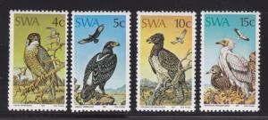 South West Africa Sc 373-376 MNH. 1975 Protected Birds of Prey cplt VF