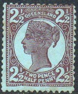 Queensland 1899 2½d purple/blue MH