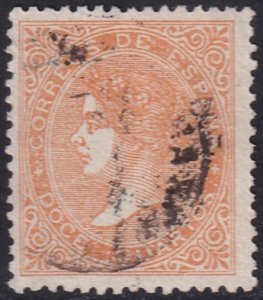 Spain 1867 Sc 90 used date cancel