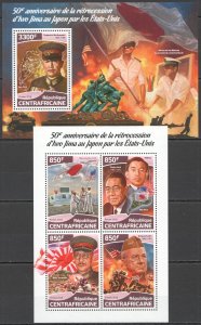 HM1003 2018 CENTRAL AFRICA IWO JIMA BACK TO JAPAN WORLD WAR #7807-0+BL1761 MNH