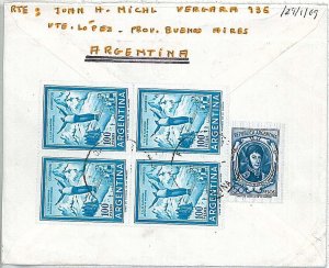 23974 - ARGENTINA  - STAMPS on COVER 1969-SKIING