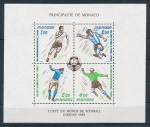 [112441] Monaco 1982 World Cup football soccer Spain Souvenir Sheet MNH
