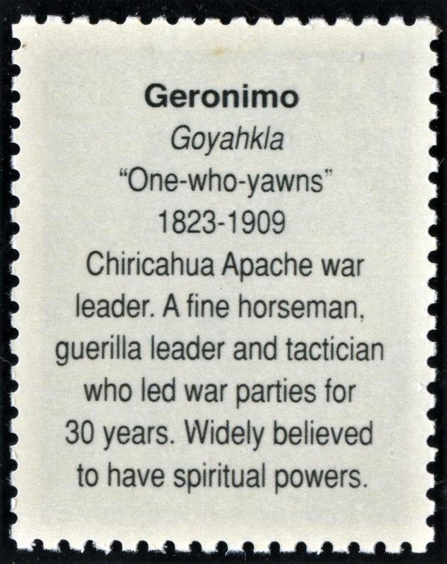 SCOTT 2869-M GERONIMO- PRICE INCREASE BASED ON CENTERING