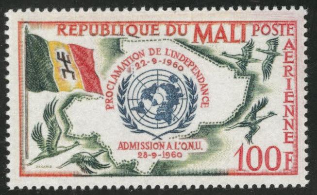 Mali Scott C11 MNH** 1960 UN Flag airmail stamp