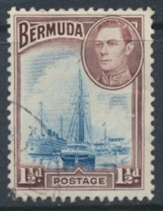 Bermuda  SG 111b SC# 119a Used 1945 issue light blue  see details and scans