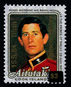 Aitutaki 355 MNH Prince Charles, Prince Henry o/p