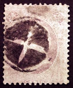 #153 24c Purple 1870 Used Cross Roads Cancel CV $230+