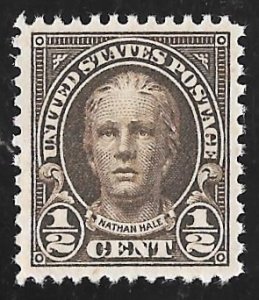 653 1/2 cent Hale Stamp mint OG NH EGRADED F-VF 76