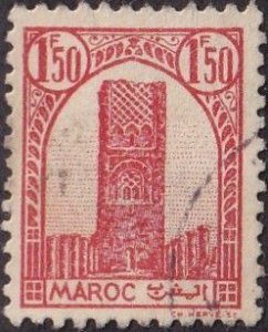 French Morocco #187 Used