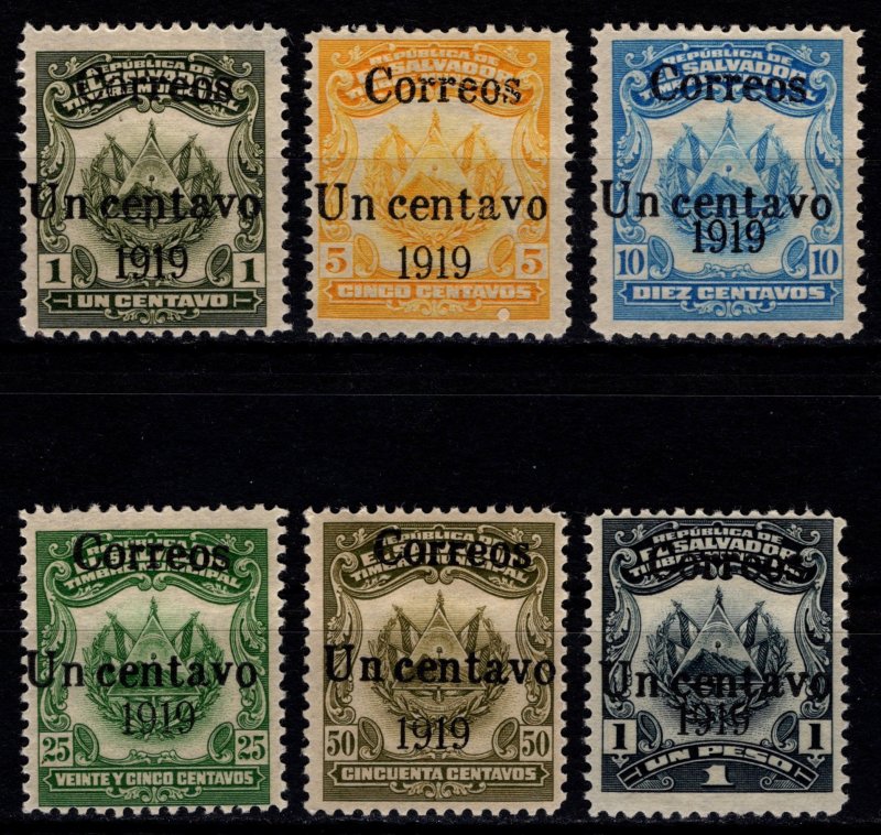 El Salvador 1920 Municipal stamps Surch. , Set [Unused]