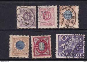 Sweden 1872 and up Small Accumulation Used 1 stamp is Mint 16208