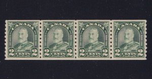 1930 - Canada Sc #180 - King George V Arch/Leaf Coils - MNH strip - cv$64