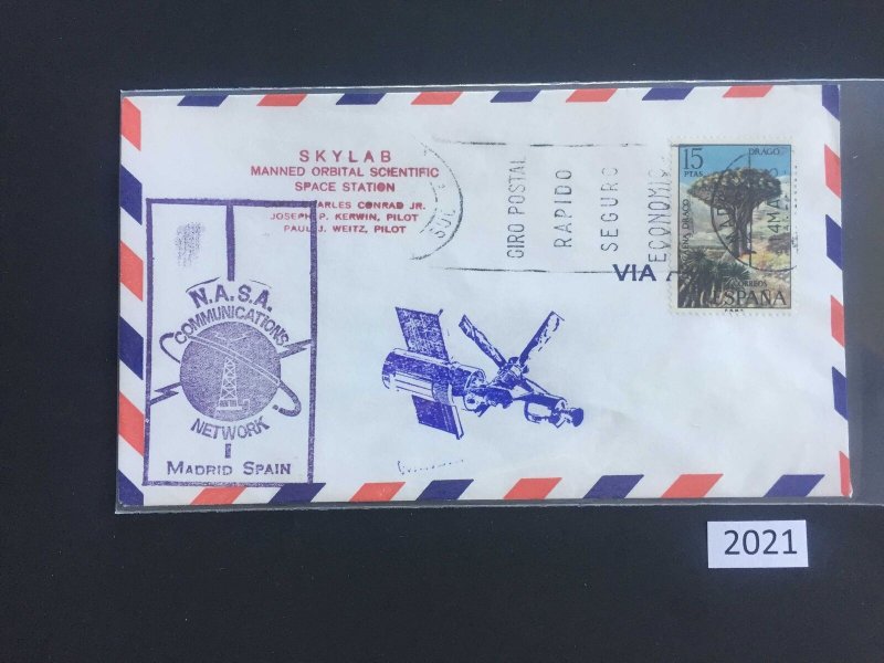 $1 World MNH Stamps (2021) Spain SKYLAB, NASA Comm Network Cover