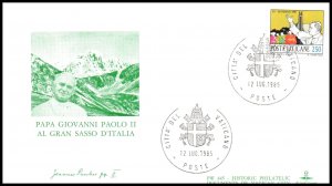 Vatican City Pope John Paul II Visit to Gran Sasso,Italy 1985 Cover