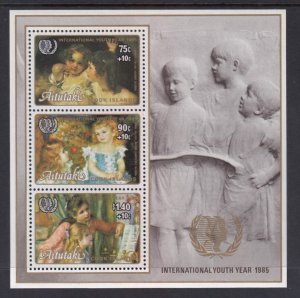 Aitutaki 381 Paintings Souvenir Sheet MNH VF