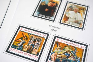 COLOR PRINTED VATICAN CITY 2011-2020 STAMP ALBUM PAGES (48 illustrated pages)