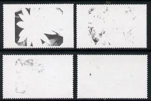 Tanzania 1986 Flowers perf proof set of 4 printed in blac...