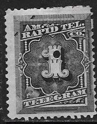 USA 1T1, 1c Numeral, punched, just F