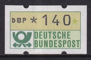 Germany   MNH  1981  automation machine labels 140 pf  automatenmarken