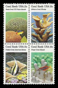 PCBstamps  US #1827/1830a Block 60c(4x15c)Coral Reefs, MNH, (12)