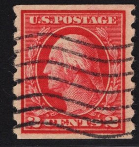 US #413 2c Carmine Washington Coil USED SCV $50