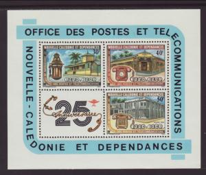 New Caledonia 488a Telephone Souvenir Sheet MNH VF