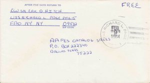 United States  Desert Storm Soldier's Free Mail 1984 USS Richard L Page (FF6-...