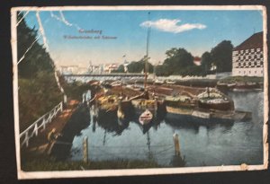 1920 Bromberg Poland Picture Postcard Cover To Germany River View