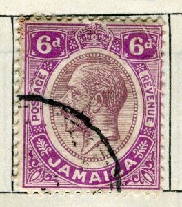 JAMAICA; 1912 early GV issue fine used 6d. value