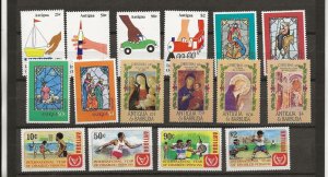 Antigua 1979-85 four sets sg.612-5, 627-0, 728-31, 9858  mint never hinged