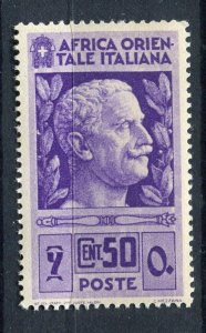 ITALIAN COLONIES AFRICA; 1938 early Pictorial issue Mint hinged 50c. value