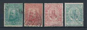 1910 Italy - Kingdom, Garibaldi, n. 87/90 - Used