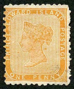 Prince Edward Is  SG9 1863 1d Yellow Orange M/M Cat 55 pounds