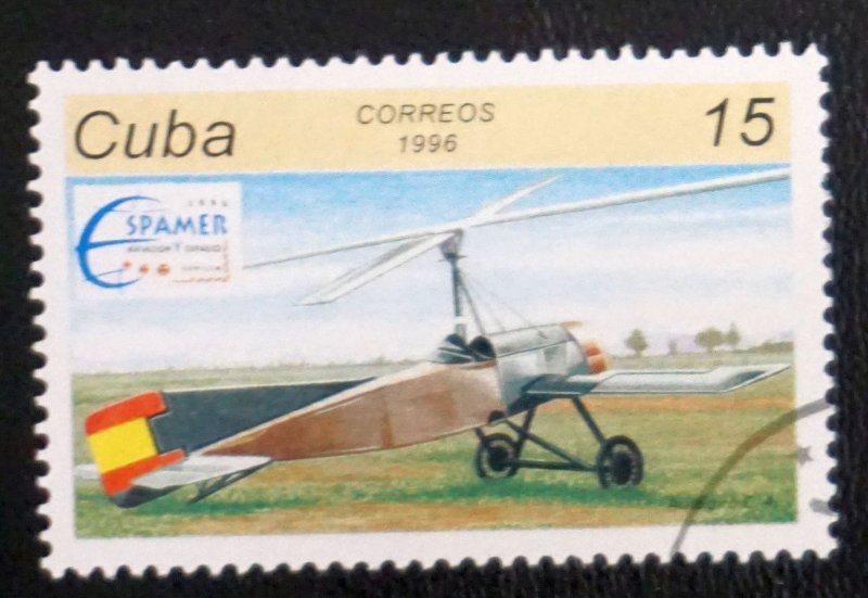 CUBA Sc# 3727  ESPAMER  AIRPLANES Aviation  plane 15c  1996 used cto