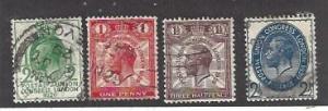 England 205-208 UPU, Used Set of 4