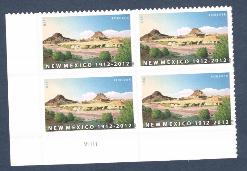 4591 New Mexico Statehood Plate Block Mint/nh Free Shipping 