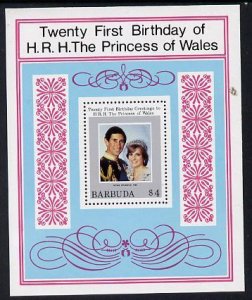 BARBUDA - 1981 - Diana, 21st Birthday - Perf Souv Sheet - Mint Never Hinged