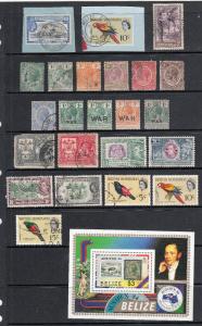 COLLECTION OF STAMPS FROM BRITISH HONDURAS