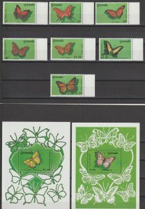 GRENADA 1989 SG 2044/9 + MS 2050  MNH