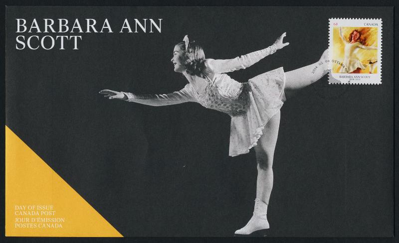 Canada 2705 on FDC - Winter Olympics, Barbara Ann Scott